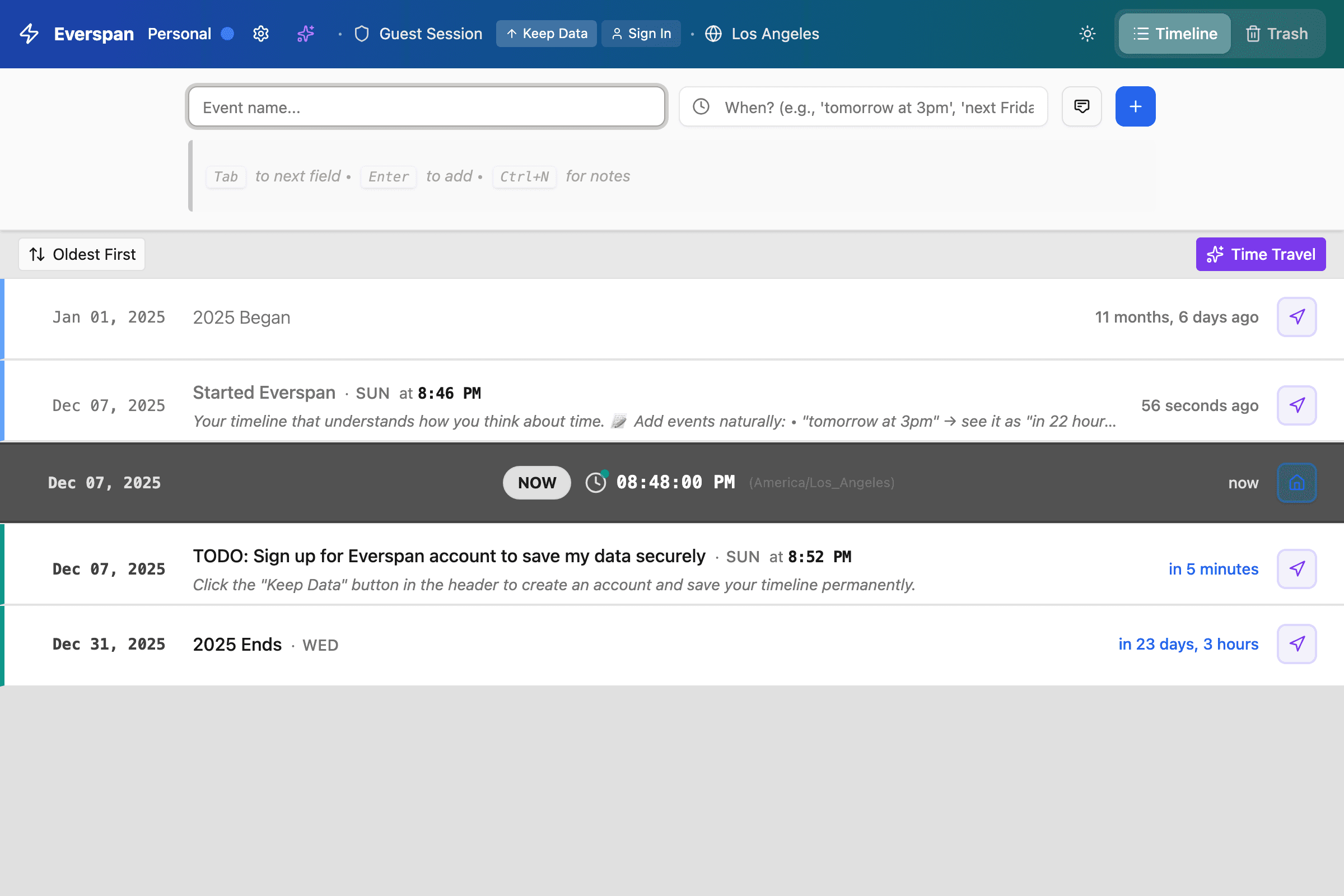 everSpan.ai interface