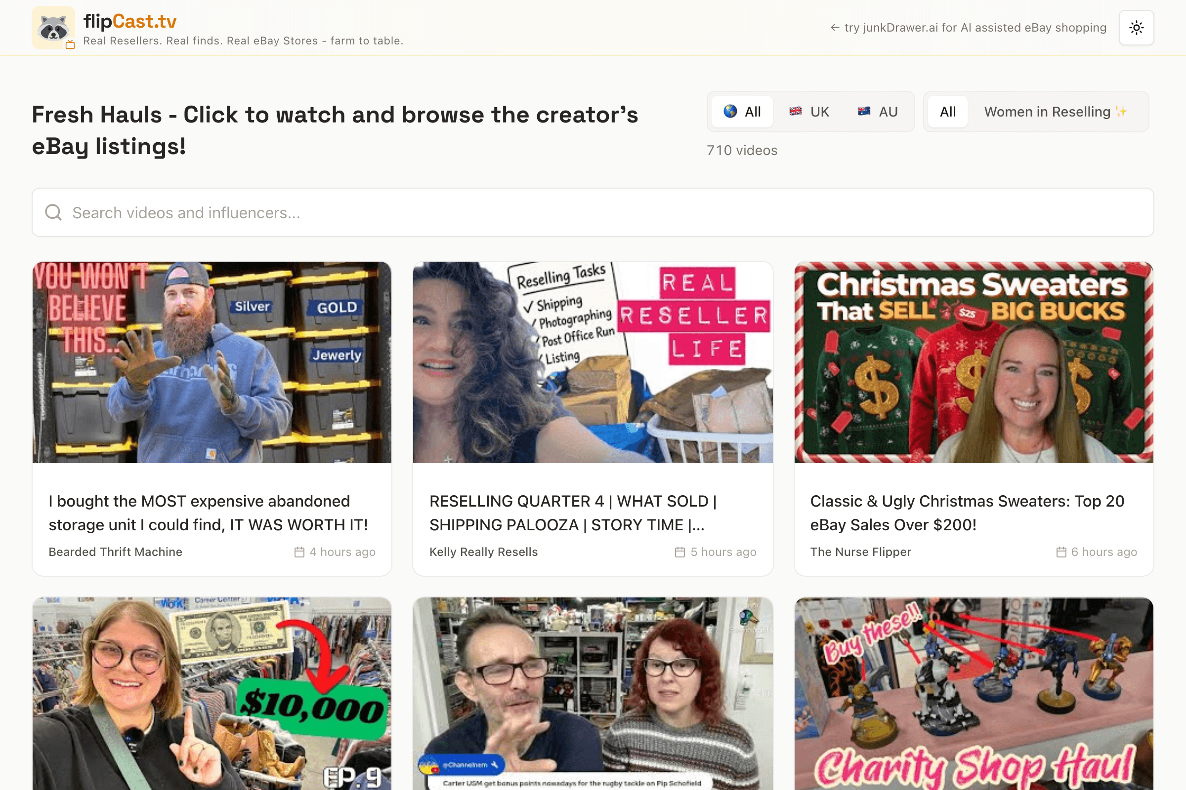 FlipCast.tv interface