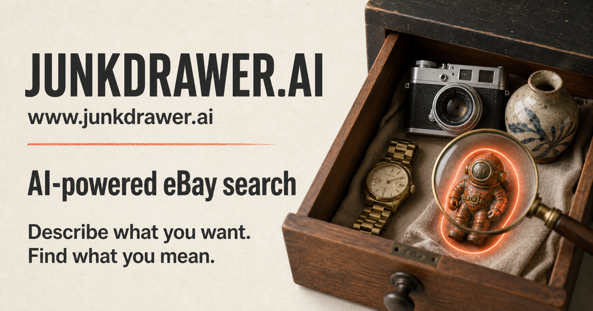 Show HN: junkDrawer.ai – Browse eBay with AI Agent and Dynamic Filtering